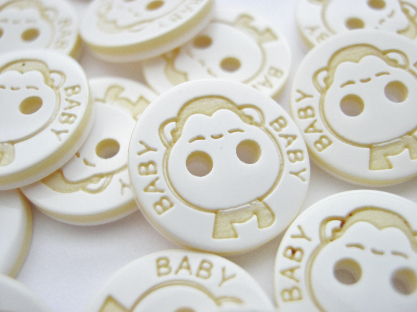 10 Small Baby Sewing Buttons 12mm (1/2") Blue Pink Yellow Green Turquoise buttons for Baby Clothing