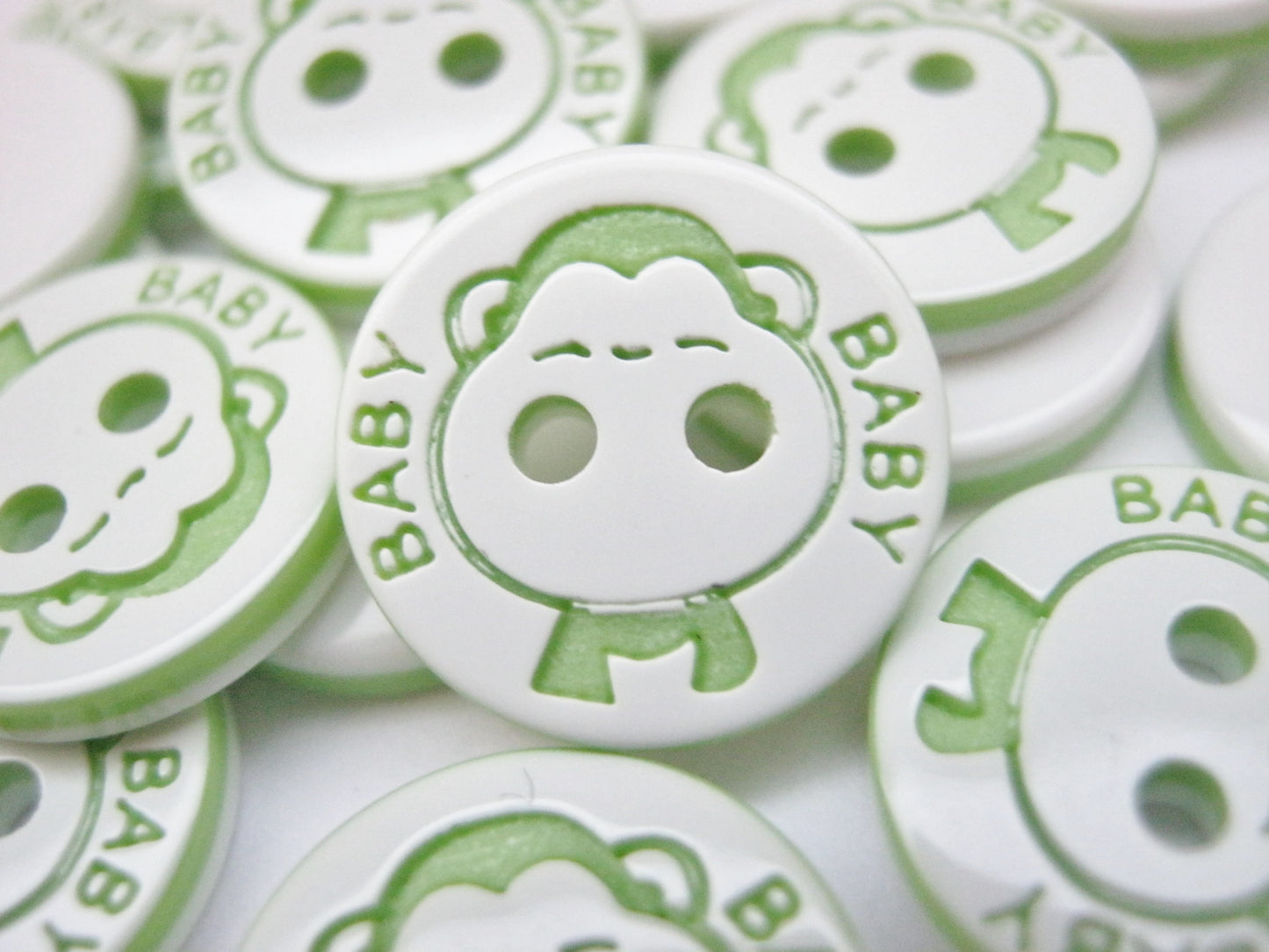 10 Small Baby Sewing Buttons 12mm (1/2") Blue Pink Yellow Green Turquoise buttons for Baby Clothing