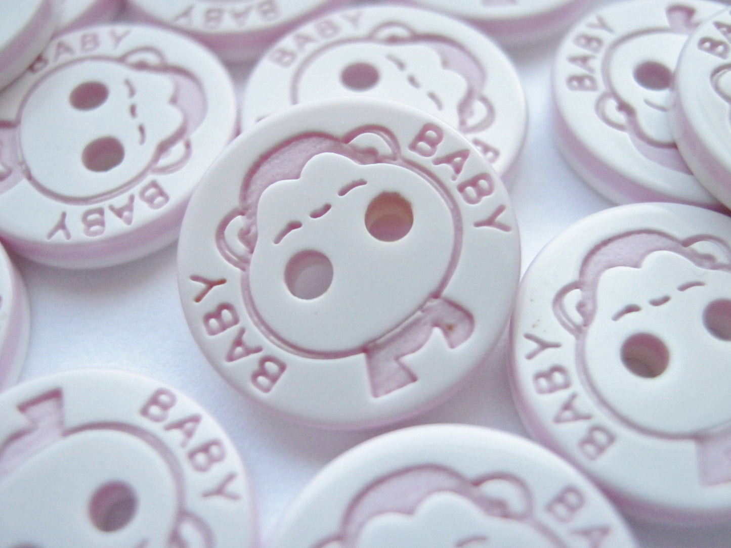 10 Small Baby Sewing Buttons 12mm (1/2") Blue Pink Yellow Green Turquoise buttons for Baby Clothing