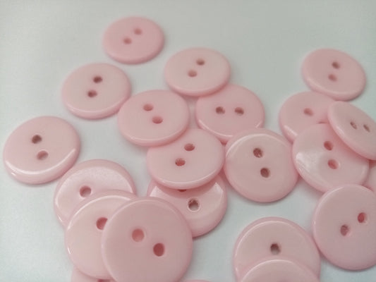 Baby Pink Sewing Buttons 15mm (5/8") Resin Pale Pink Buttons for Baby and Girls Clothing