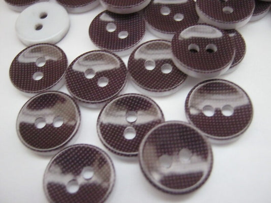 12mm Small Brown Shirt Buttons