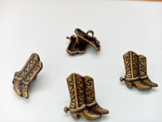 Bronze Cowboy Boot Sewing Buttons 17mm