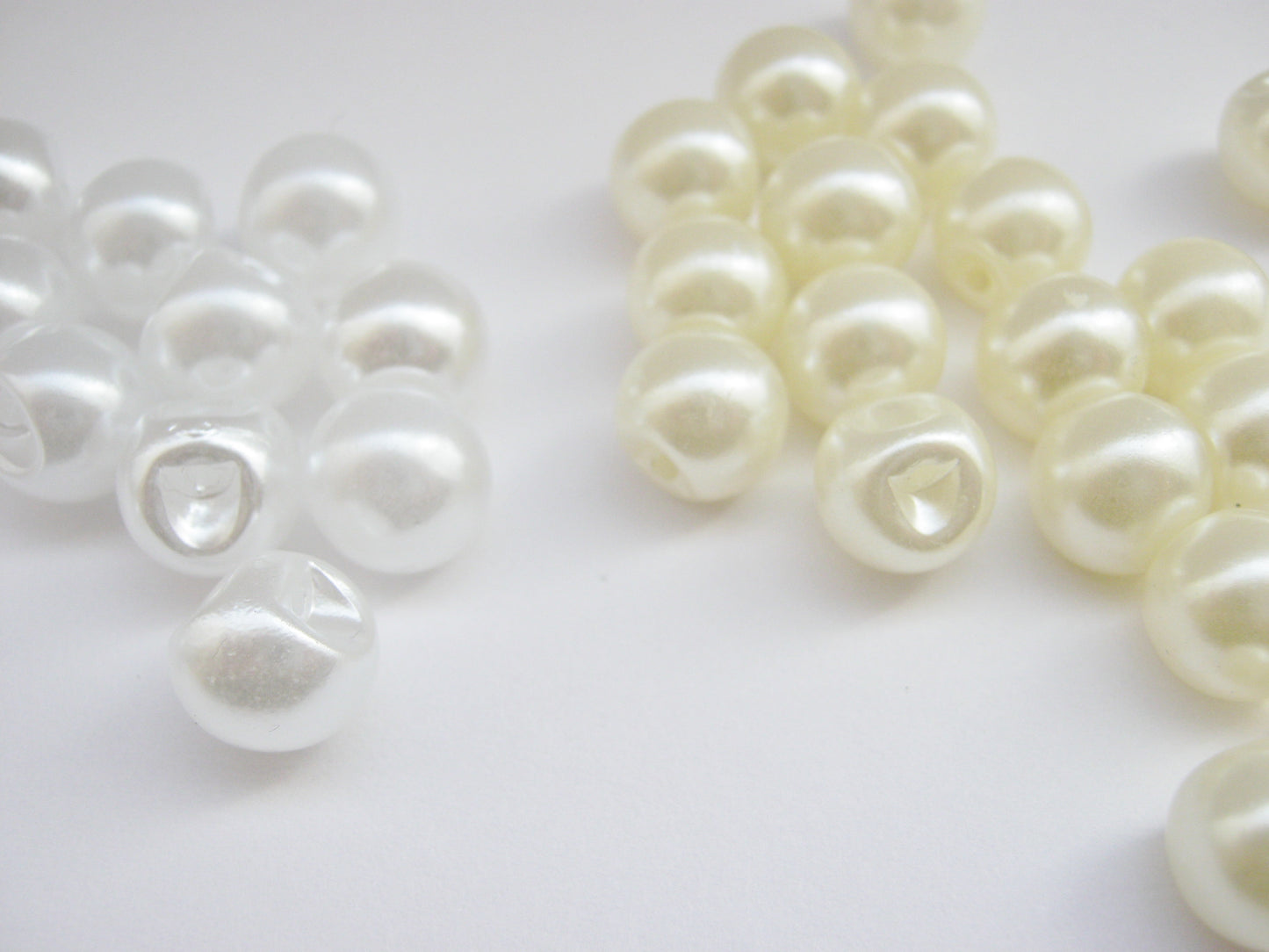 Small Shank Pearl Buttons 6mm (1/4") Ivory or White Pearls for Wedding Gowns, Christening Gowns, Baby Clothing, Bridal Clothing