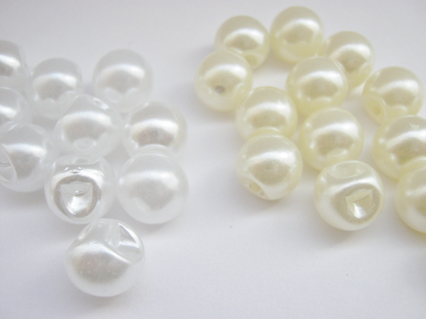 12mm White or Ivory Pearl Buttons with Sideways Shank (1/2") Buttons for Wedding Gowns Blouses and Bridal Wear